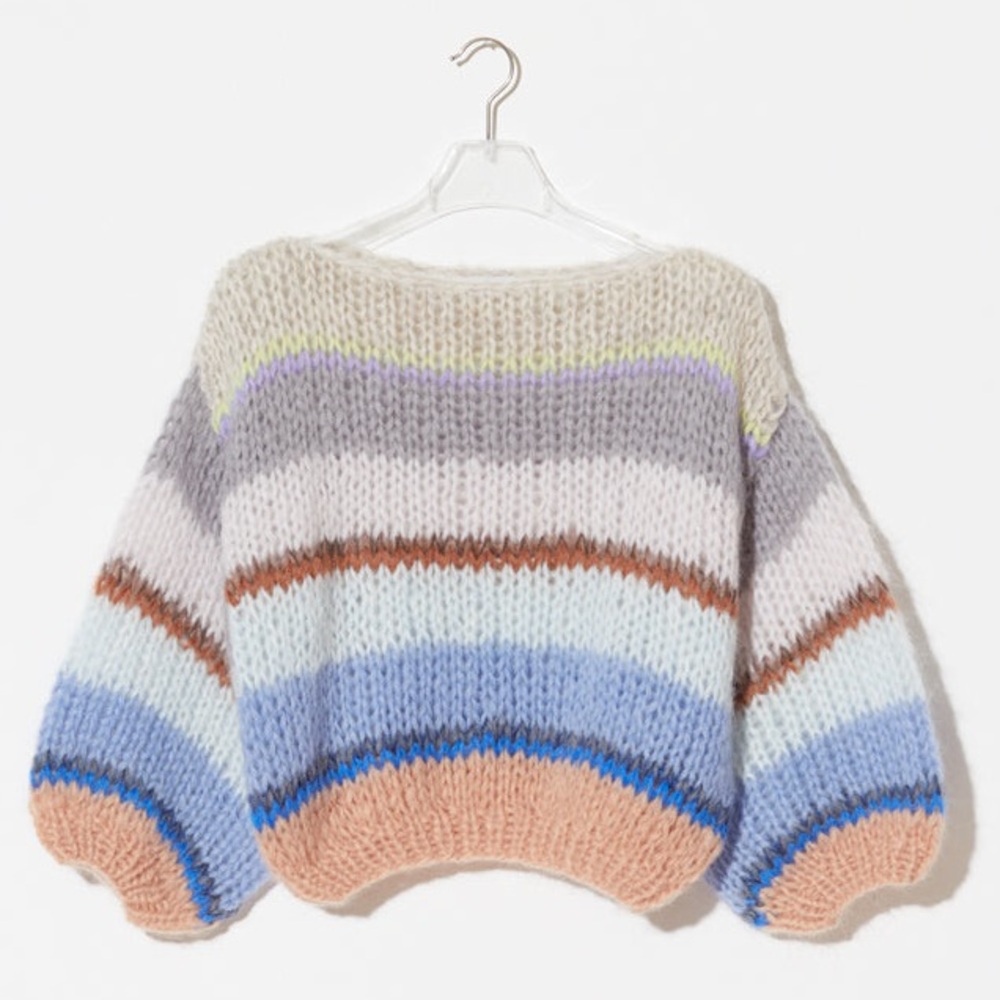 NEW MAIAMI Striped Galore Cardigan Sweater - Cool Breeze, Size S/M - Picture 2 of 7
